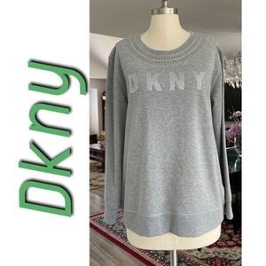 DKNY sweater pullover gray color Medium NWT